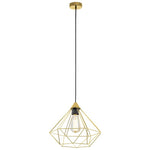 Tarbes Brushed Brass Geometric Pendant