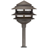 Three-Tier Pagoda 11" High Modern LED Landscape Path Light