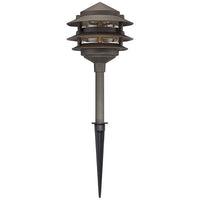 Three-Tier Pagoda 11" High Modern LED Landscape Path Light