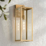 Titan 20 1/4" High Soft Gold Clear Glass Outdoor Wall Light