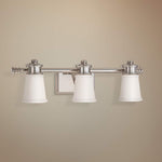 Transitional 23 1/2" Wide Polished Nickel 3-Light Bath Light