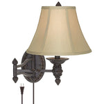 Godia Bronze Oval Plug-In Swing Arm Wall Lamp