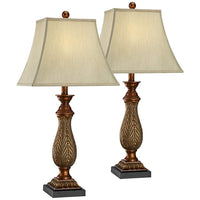 Two-Tone Gold Traditional Table Lamps Set of 2