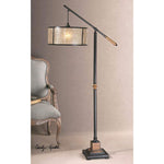 Uttermost Sitka Aged Black Adjustable Metal Floor Lamp