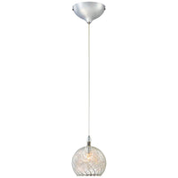 Possini Euro 4 1/2" Wide Swirl Wire Glass Mini Pendant Light