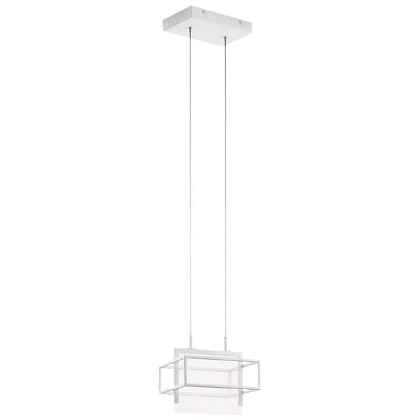 Vega Collection 8" Wide White Finish Modern Mini Pendant by Kichler