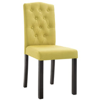 vidaXL Dining Chairs 2 pcs Green Fabric