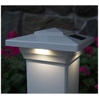 Windsor 2 3/4" High White Outdoor Solar LED Post Cap