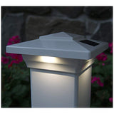 Windsor 2 3/4" High White Outdoor Solar LED Post Cap