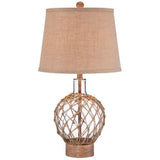 Rope and Glass Jug Table Lamp