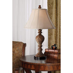 Regio Carved Acanthus Leaf Espresso Finish Traditional Table Lamp